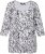 Ulla Popken Number Print 3/4 Sleeve Tee Snow White - T-shirt stampate da donna - 
