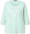 Ulla Popken Metallic Lettering 3/4 Sleeve Tee Mint Green - T-shirt stampate da donna - 