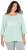 Ulla Popken Metallic Lettering 3/4 Sleeve Tee Mint Green - T-shirt stampate da donna - 