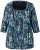 Ulla Popken Graphic Print Square Neck Tee Black - T-shirt stampate da donna - 