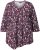 Ulla Popken Asymmetric Cowboy Boot Print Tee Dark Ruby - T-shirt stampate da donna - 