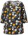 Ulla Popken Graphic Print 3/4 Sleeve Tee Black - T-shirt stampate da donna - 