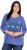 Ulla Popken Meet Me In The Moonlight 3/4 Sleeve Graphic Tee Atlantic Blue - T-shirt stampate da donna - 