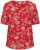 Kaffe Curve Ami Short Sleeve Blouse Printed Poppy Red - Camicie e tuniche - 