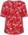 Kaffe Curve Ami Short Sleeve Blouse Printed Poppy Red - Camicie e tuniche - 