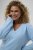 Kaffe Curve Jilanda V-Neck Pullover Blue - Pullover e cardigan - 