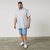 North Latitude 61147 Short Chino Blu Medio - Shorts - Pantaloncini Uomo Taglie Forti