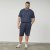 North Latitude 61154 Shorts In Lino Vestibilità Comfort Blu Navy - Shorts - Pantaloncini Uomo Taglie Forti