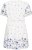 Kaffe Curve Rosa Mini Dress Blue Tones Border Flower - Abiti estivi - 