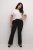Kaffe Curve Jenna Leggings svasati Nero profondo - Jeans & Pantaloni Donna Taglie Comode – Plus Size - 