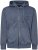 Kam Jeans 7082 Garment DYE with Zipper Hoodie Vintage Indigo - Felpe & felpe con cappuccio - Felpe & Felpe con Cappuccio Uomo Taglie Forti