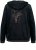 Ulla Popken Tulip Line Print Velour Zip Hoodie Black - Felpe & felpe con cappuccio - Felpe, Hoodie e Maglieria Calda