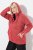 Ulla Popken Sweater Knit Fleece Hoodie Coral - Ulla Popken - Abbigliamento Taglie Forti Ulla Popken