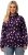 Ulla Popken Floral Print Drawstring Collar Hoodie Black - Felpe & felpe con cappuccio - 