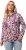 Ulla Popken Floral Print Drawstring Collar Hoodie Vanilla - Felpe & felpe con cappuccio - 