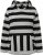 Ulla Popken Mixed Stripe Long Sleeve Hoodie Black - Felpe & felpe con cappuccio - 