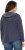 Ulla Popken Open Edged Long Sleeve V-Neck Hoodie Navy - Felpe & felpe con cappuccio - 