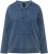 Ulla Popken Raw Hem Long Sleeve Hoodie Night Blue - Felpe & felpe con cappuccio - 