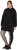 Ulla Popken Longline Lace Up Hoodie Black - Felpe & felpe con cappuccio - 