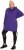 Ulla Popken Longline Lace Up Hoodie Purple - Felpe & felpe con cappuccio - 