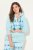Ulla Popken Plush Alpine Striped Motif Loungewear Hoodie Baby Blue - Felpe & felpe con cappuccio - Felpe, Hoodie e Maglieria Calda