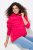 Ulla Popken Oversized Striped Long Sleeve Hoodie Lychee - Felpe & felpe con cappuccio - Felpe, Hoodie e Maglieria Calda