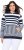 Ulla Popken Oversized Striped Long Sleeve Hoodie Ink Blue - Felpe & felpe con cappuccio - 