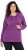 Ulla Popken Rhinestone Drawstring Moon Wash Hoodie Light Plum - Felpe & felpe con cappuccio - 