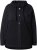 Ulla Popken Mixed Texture Button Down Hoodie Black - Felpe & felpe con cappuccio - 