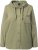 Ulla Popken Mixed Texture Button Down Hoodie Pond Green - Felpe & felpe con cappuccio - 