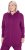 Ulla Popken Contrast Piping Zip-Up Hoodie Pink Berry - Felpe & felpe con cappuccio - 