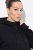Ulla Popken Mix Fabric Reflective Trim Zip Hoodie Black - Felpe & felpe con cappuccio - Felpe, Hoodie e Maglieria Calda
