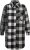 Ulla Popken Mixed Plaid Long Sleeve Button Down Shacket Black - Giacche - 