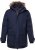 Men Plus Parka With Fur Hood Navy - Giubbotti - Giubbotti Uomo Taglie Forti