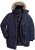 Men Plus Parka With Fur Hood Navy - Giubbotti - Giubbotti Uomo Taglie Forti