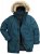 Men Plus Parka With Fur Hood Dark Green - Giubbotti - Giubbotti Uomo Taglie Forti