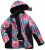 Ulla Popken HYPRAR Graphic Stripe Fully Lined Ski Jacket Teal - Giacche - 