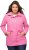 Ulla Popken HYPRAR Striped Triple Function Jacket Fuchsia Pink - Giacche - 
