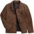JP1880 Leather Jacket Nubuck Shirt Collar Brown - Giubbotti - Giubbotti Uomo Taglie Forti