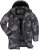 JP1880 Quilted Parka with Camouflage Drawstring Waist Black - Giubbotti - Giubbotti Uomo Taglie Forti