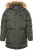 JP1880 Quilted Parka Lightweight and Warm with Faux Fur Hood Dark Green - Giubbotti - Giubbotti Uomo Taglie Forti