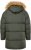 JP1880 Quilted Parka Lightweight and Warm with Faux Fur Hood Dark Green - Giubbotti - Giubbotti Uomo Taglie Forti