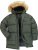 JP1880 Quilted Parka Lightweight and Warm with Faux Fur Hood Dark Green - Giubbotti - Giubbotti Uomo Taglie Forti