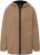 Ulla Popken Long Sleeve Hooded Teddy Jacket Putty - Giacche - 