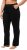 Ulla Popken Bootcut Elastic Waist Cotton French Terry Sport Pants Black - Jeans & Pantaloni Donna Taglie Comode – Plus Size - 