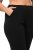 Ulla Popken Bootcut Elastic Waist Cotton French Terry Sport Pants Black - Ulla Popken - Abbigliamento Taglie Forti Ulla Popken