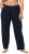Ulla Popken Bootcut Elastic Waist Cotton French Terry Sport Pants Night Blue - Jeans & Pantaloni Donna Taglie Comode – Plus Size - 