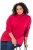 Ulla Popken Basic Long Sleeve Slim Fit Turtleneck Red - Felpe & felpe con cappuccio - Felpe, Hoodie e Maglieria Calda