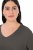 Ulla Popken Back To Basics V-Neck Relaxed Fit Cotton Tee Graphite Grey - T-shirt - T-shirt da donna taglie comode