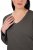 Ulla Popken Back To Basics V-Neck Relaxed Fit Cotton Tee Graphite Grey - T-shirt - T-shirt da donna taglie comode
